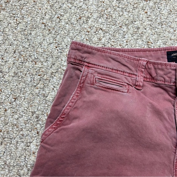 American Eagle Outfitters Extreme Flex Chino Shorts Red Mens Size 33 - Picture 2 of 11